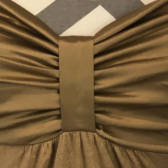 EXPRESS strapless gold dress Sz M - Picture 5 of 10